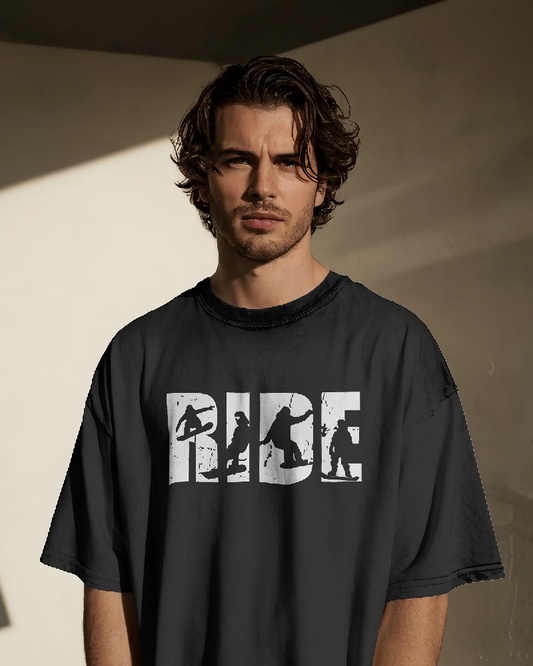 Funny RIDE Snowboarding Winter Sport Unisex Tee