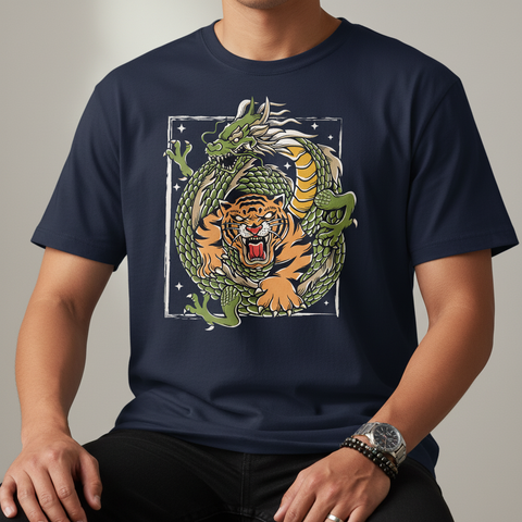Tiger and Dragon Unisex Tee — Japanese Style Shirt