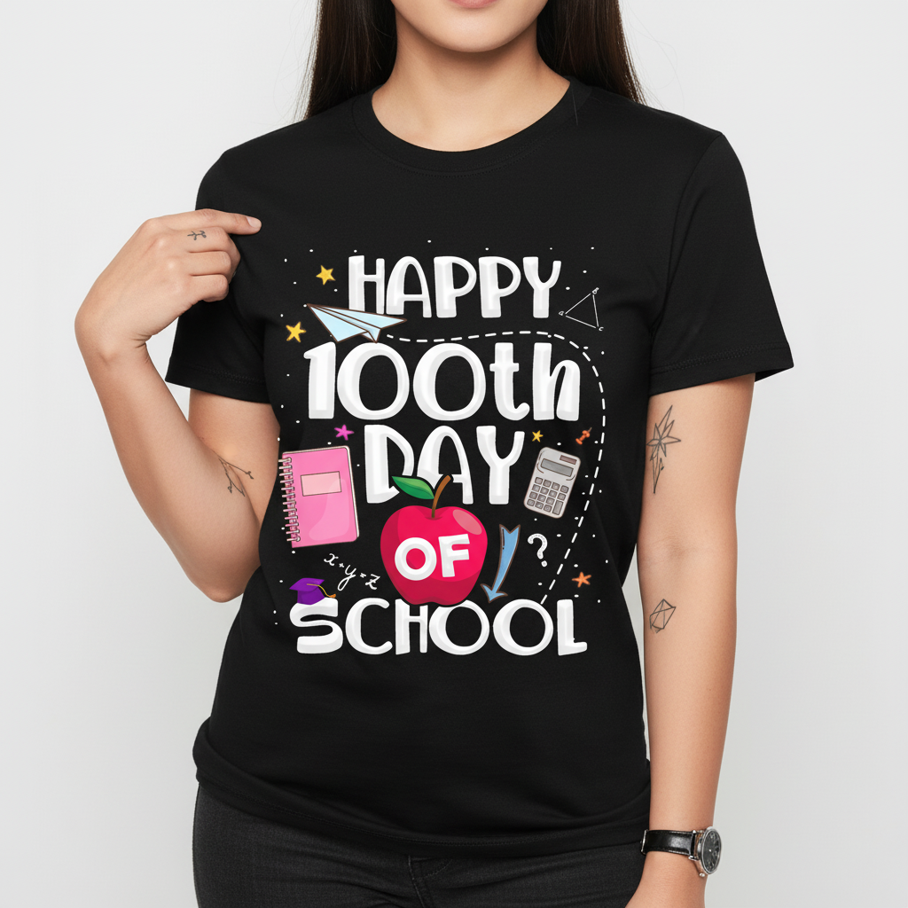 Happy 100th Day of School T-Shirt — Kids Celebration Tee