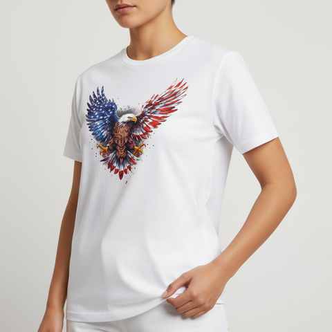 Patriotic Eagle for July 4th Memorial Day Unisex Tee