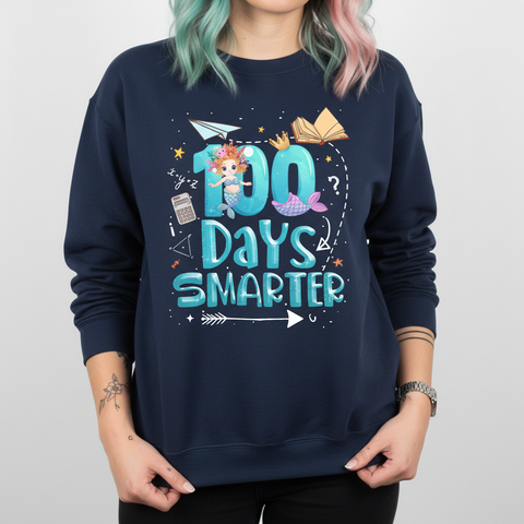 100th Day of School Sweatshirt — Kids 100 Day Smarter
