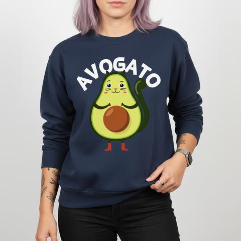Avogato (Cat avocado) Unisex Crewneck Sweatshirt