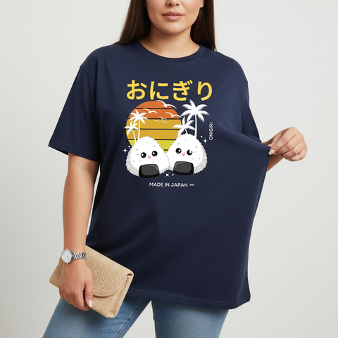 Onigiri Sunset Tee — Cute Japanese Rice Ball Unisex T-Shirt