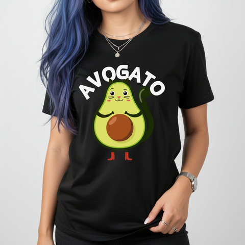Funny Avogato for Cat And Avocado Lovers Unisex Tee