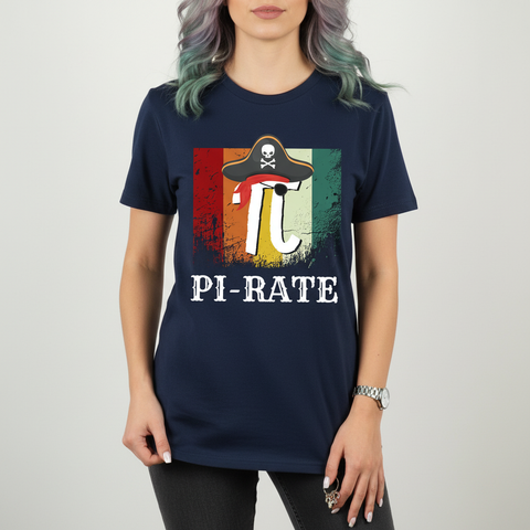 Retro Pi-rate Pi Day Unisex Tee