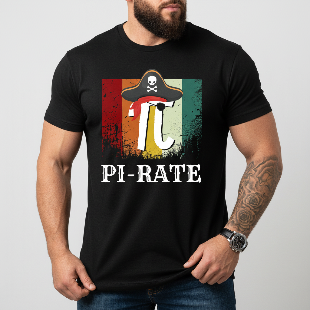 Retro Pi-rate Pi Day Unisex Tee