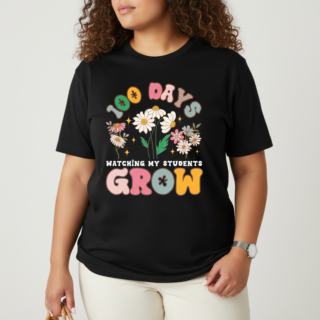 100 Days Watching My Students Grow, 100 Day Of School Unisex Tee