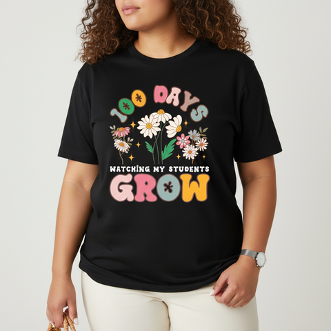 100 Days Watching My Students Grow, 100 Day Of School Unisex Tee