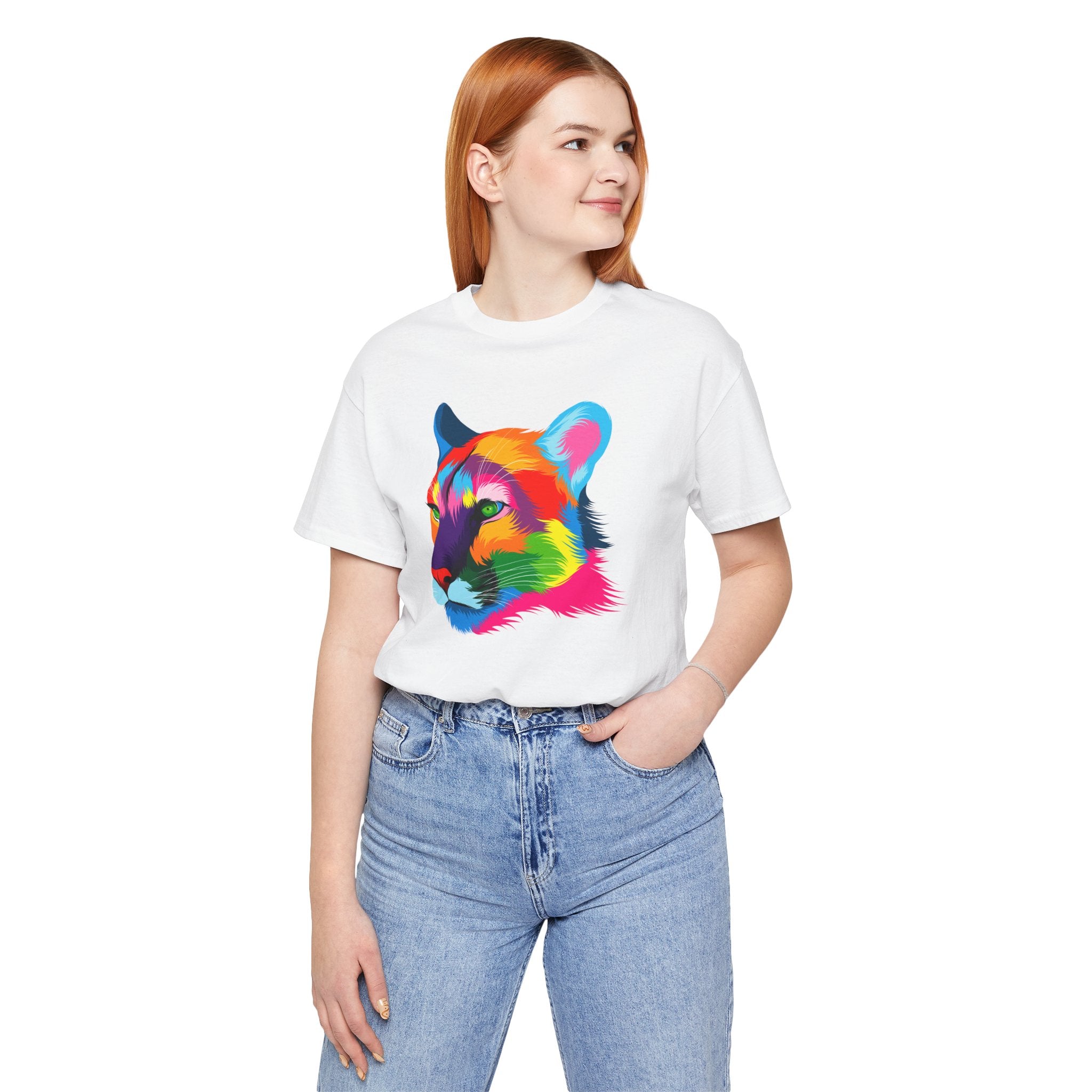 Colorful Tiger Graphic Tee | Unisex Jersey Tee, Casual Wear, Animal Lover Gift, Eco-Friendly Tee, Nature Enthusiast Shirt