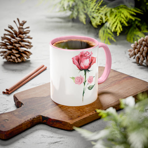 Colorful Rose-Themed Coffee Mug - 11oz & 15oz