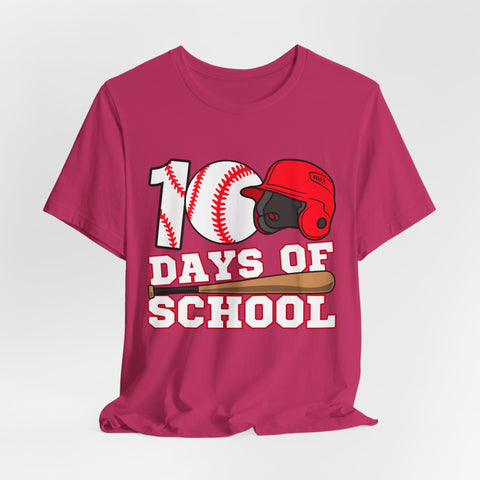 100 Days of School Baseball Unisex Tee