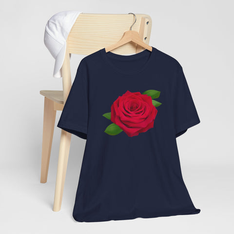 Red Rose Romantic Flower Unisex Tee