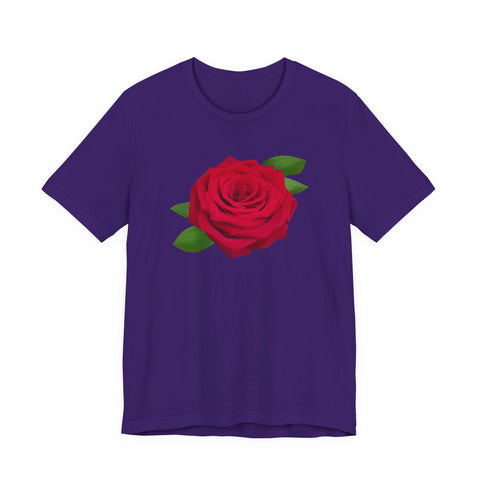 Red Rose Romantic Flower Unisex Tee