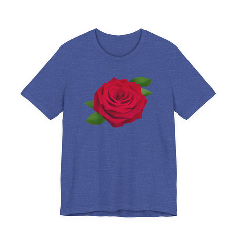 Red Rose Romantic Flower Unisex Tee