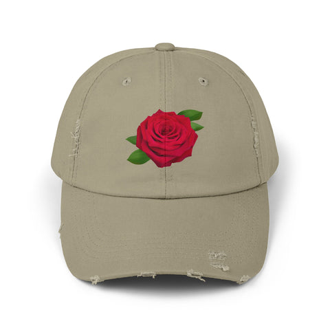 Vintage Rose Distressed Cap