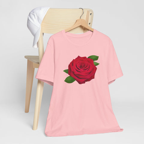 Red Rose Romantic Flower Unisex Tee