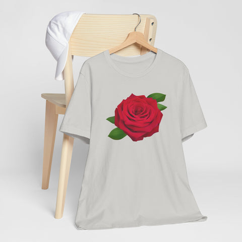 Red Rose Romantic Flower Unisex Tee