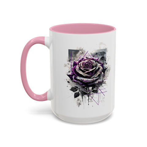 Colorful Artistic Rose Mug 11oz, 15oz