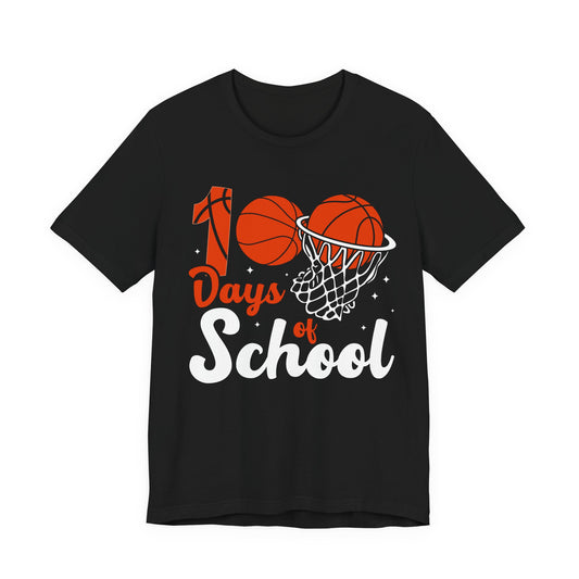 100 Days of School Basketball Unisex Tee