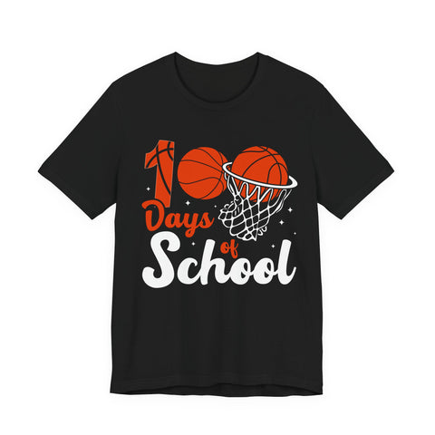 100 Days of School Basketball Unisex Tee