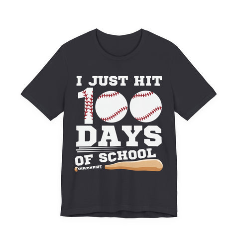 Celebratory Baseball Unisex Tee for 100 Days of School
