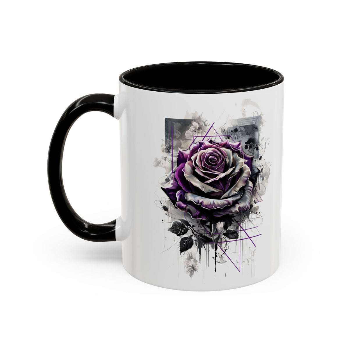 Colorful Artistic Rose Mug 11oz, 15oz