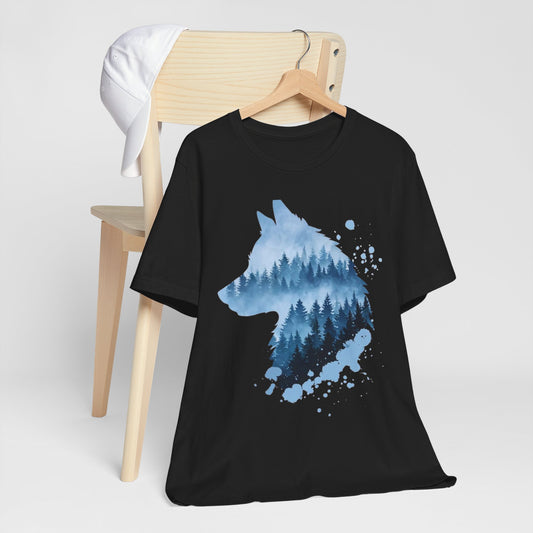 Watercolor Wolf Silhouette Unisex Tee