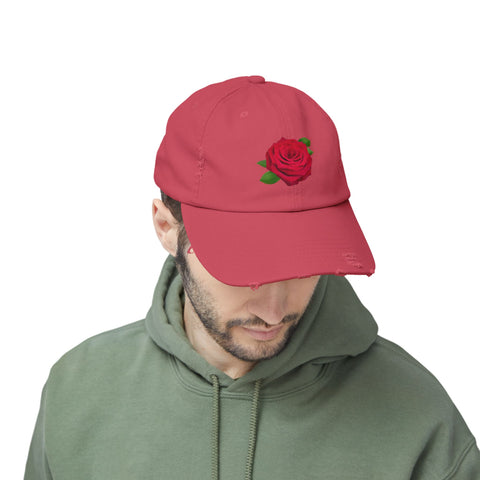 Vintage Rose Distressed Cap
