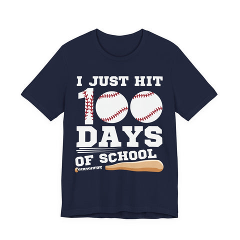 Celebratory Baseball Unisex Tee for 100 Days of School