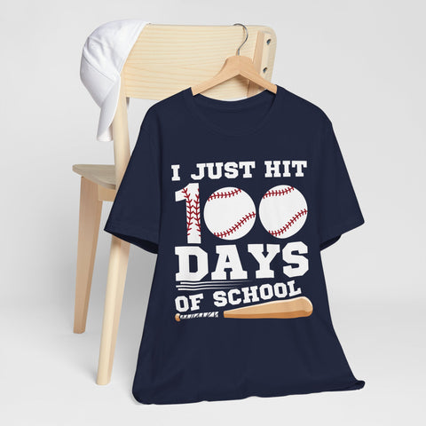 Celebratory Baseball Unisex Tee for 100 Days of School