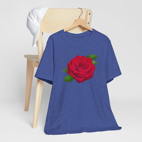 Red Rose Romantic Flower Unisex Tee
