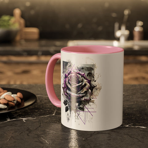 Colorful Artistic Rose Mug 11oz, 15oz