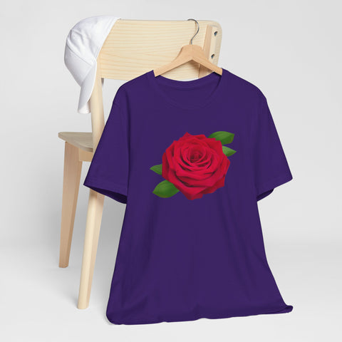 Red Rose Romantic Flower Unisex Tee