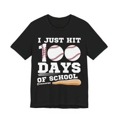 Celebratory Baseball Unisex Tee for 100 Days of School