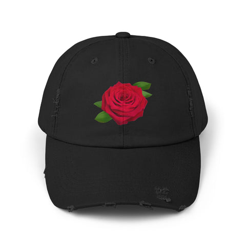 Vintage Rose Distressed Cap