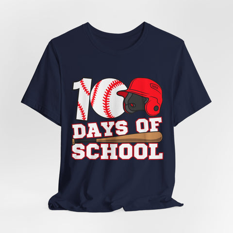 100 Days of School Baseball Unisex Tee