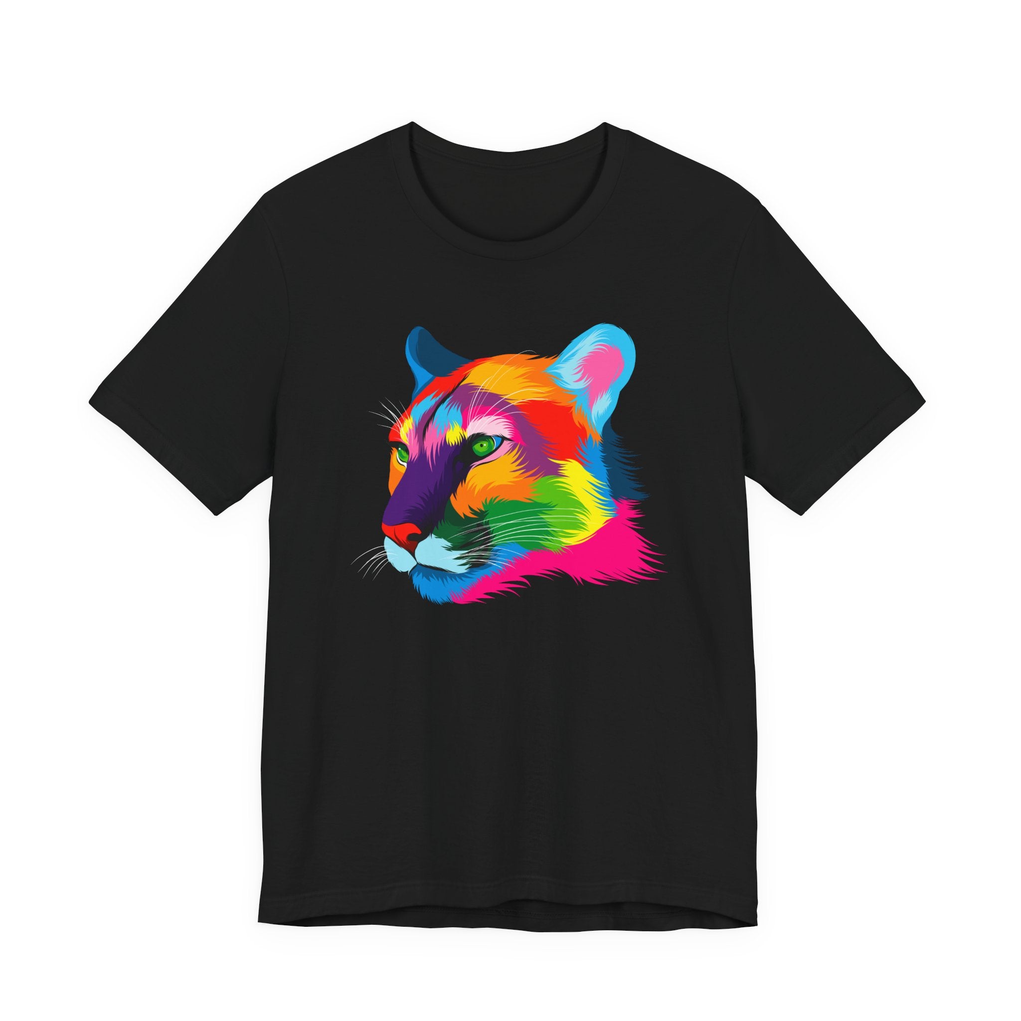Colorful Tiger Graphic Tee | Unisex Jersey Tee, Casual Wear, Animal Lover Gift, Eco-Friendly Tee, Nature Enthusiast Shirt
