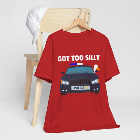 Police Duck Got Too Silly Unisex Tee
