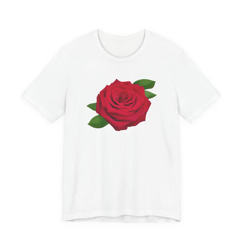 Red Rose Romantic Flower Unisex Tee