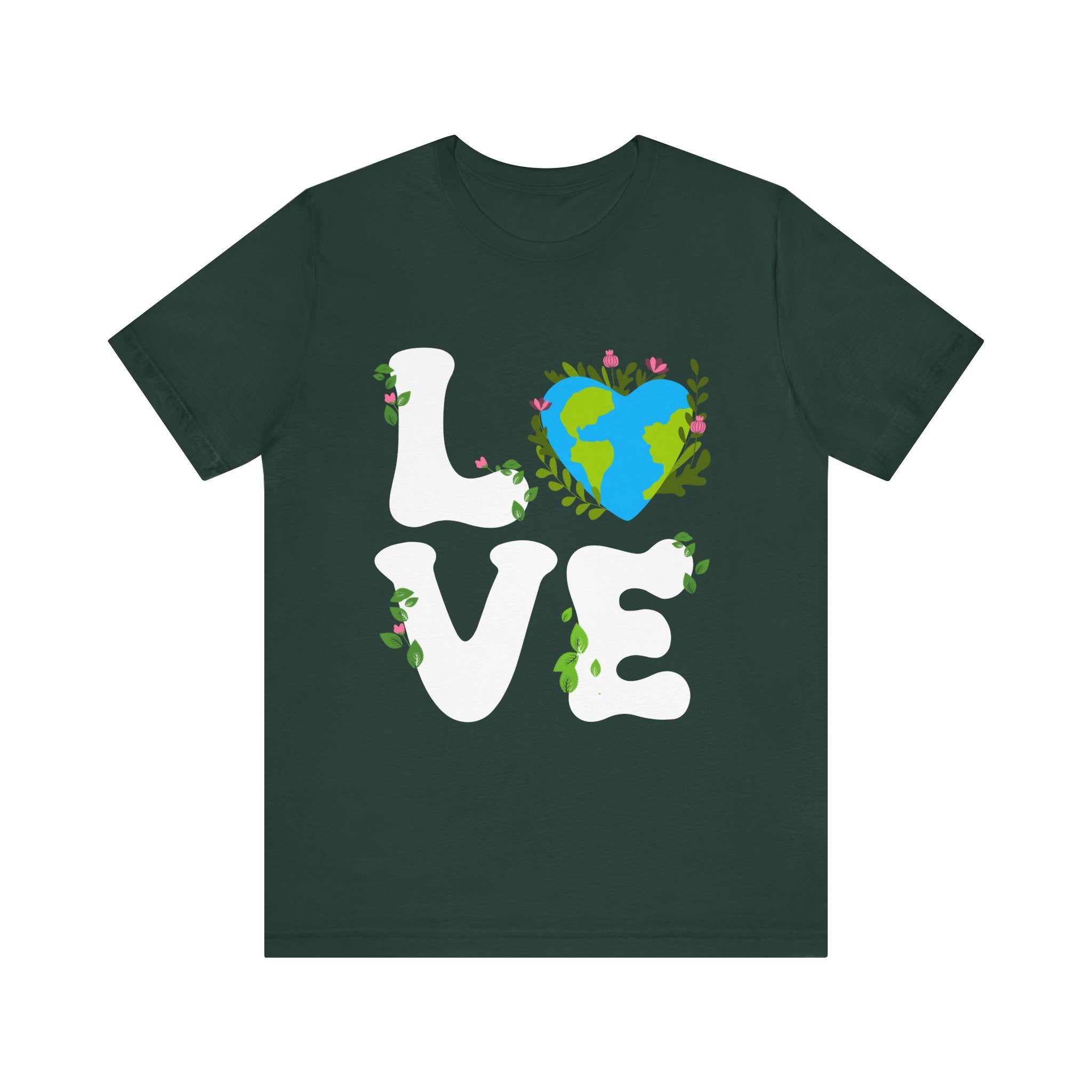 Earth Heart Graphic Tee, Eco-Friendly Shirt, Sustainable Fashion, Gift for Nature Lovers, Unisex Tee for Earth Day