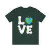 Earth Heart Graphic Tee, Eco-Friendly Shirt, Sustainable Fashion, Gift for Nature Lovers, Unisex Tee for Earth Day