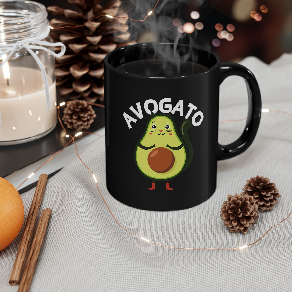 Avocado Lover Mug - Fun 'Avogato' Design (11oz & 15oz)