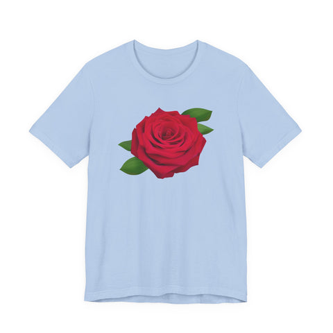 Red Rose Romantic Flower Unisex Tee