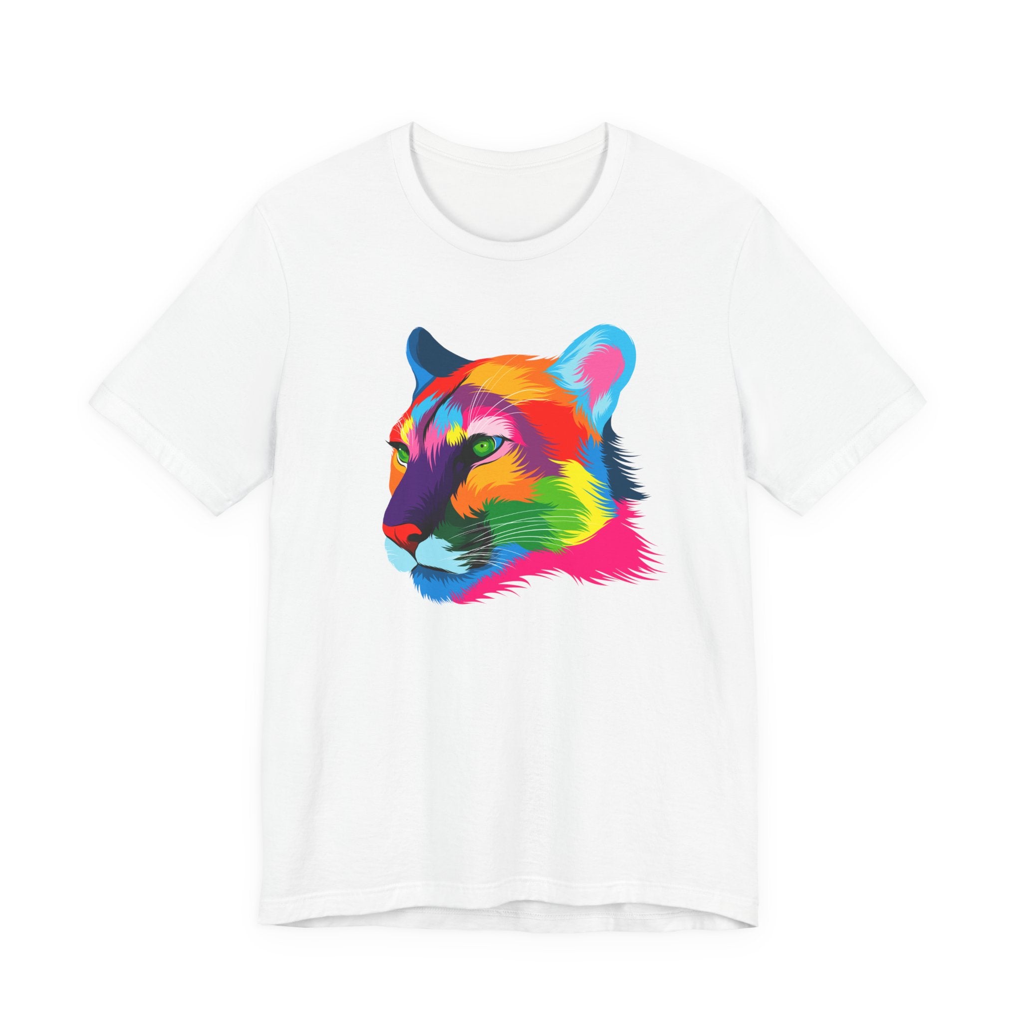 Colorful Tiger Graphic Tee | Unisex Jersey Tee, Casual Wear, Animal Lover Gift, Eco-Friendly Tee, Nature Enthusiast Shirt