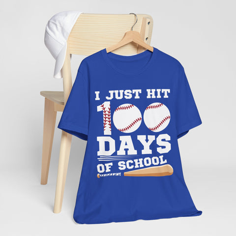 Celebratory Baseball Unisex Tee for 100 Days of School