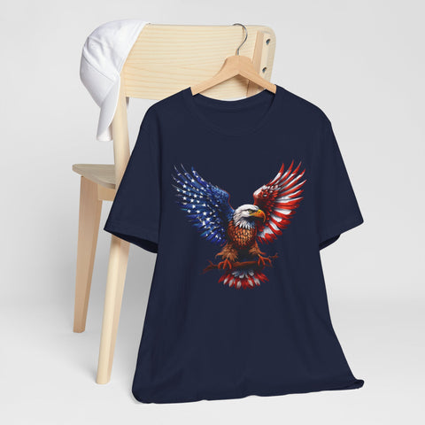 Patriotic Eagle for July 4th Memorial Day Unisex Tee