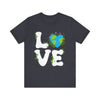 Earth Heart Graphic Tee, Eco-Friendly Shirt, Sustainable Fashion, Gift for Nature Lovers, Unisex Tee for Earth Day
