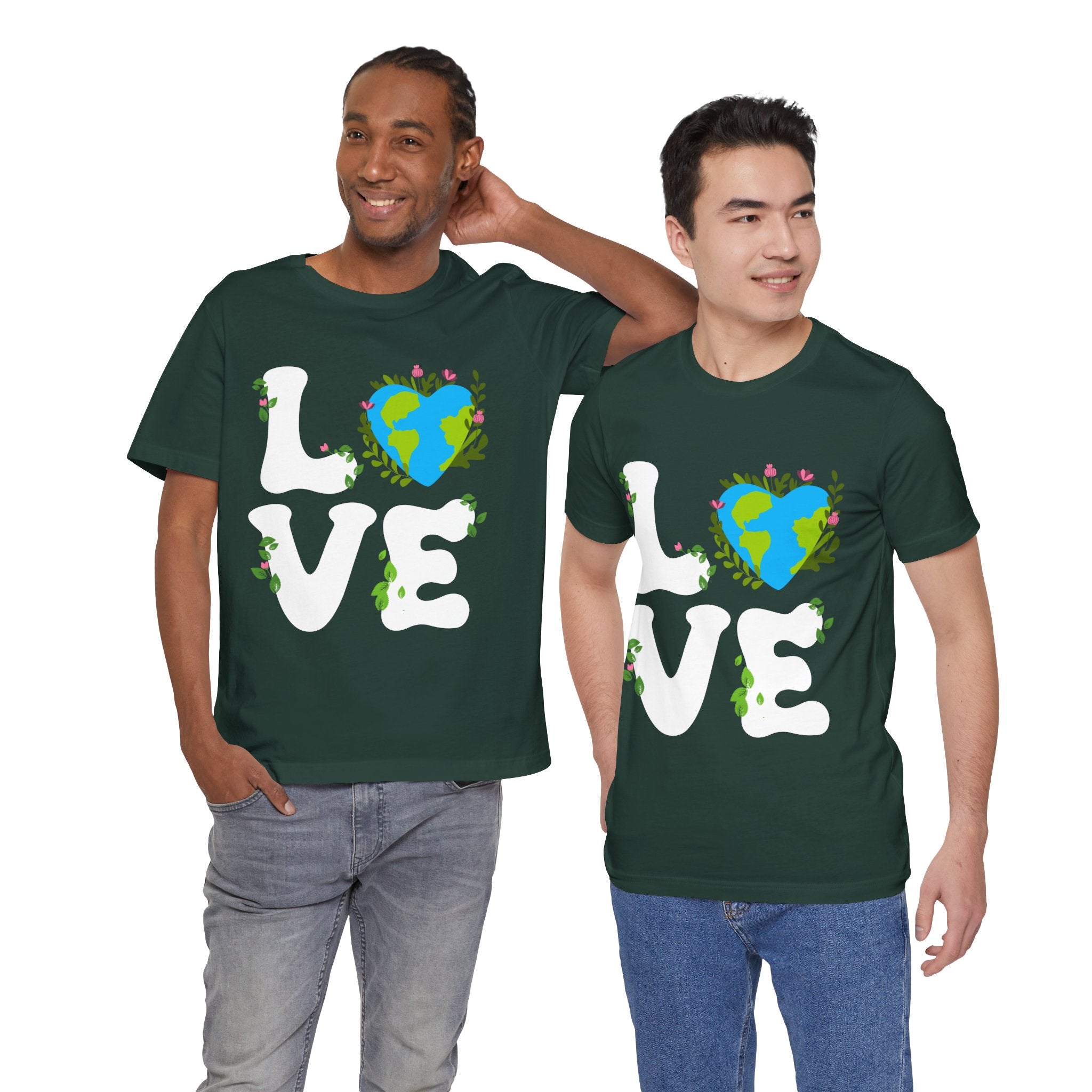 Earth Heart Graphic Tee, Eco-Friendly Shirt, Sustainable Fashion, Gift for Nature Lovers, Unisex Tee for Earth Day