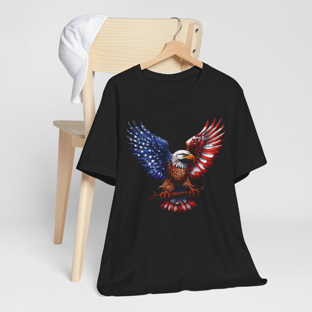 Patriotic Eagle for July 4th Memorial Day Unisex Tee