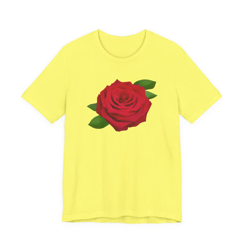 Red Rose Romantic Flower Unisex Tee